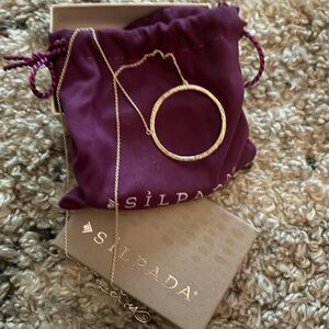 Silpada Silver Circle Pendant with Chain